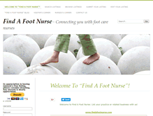 Tablet Screenshot of findafootnurse.com